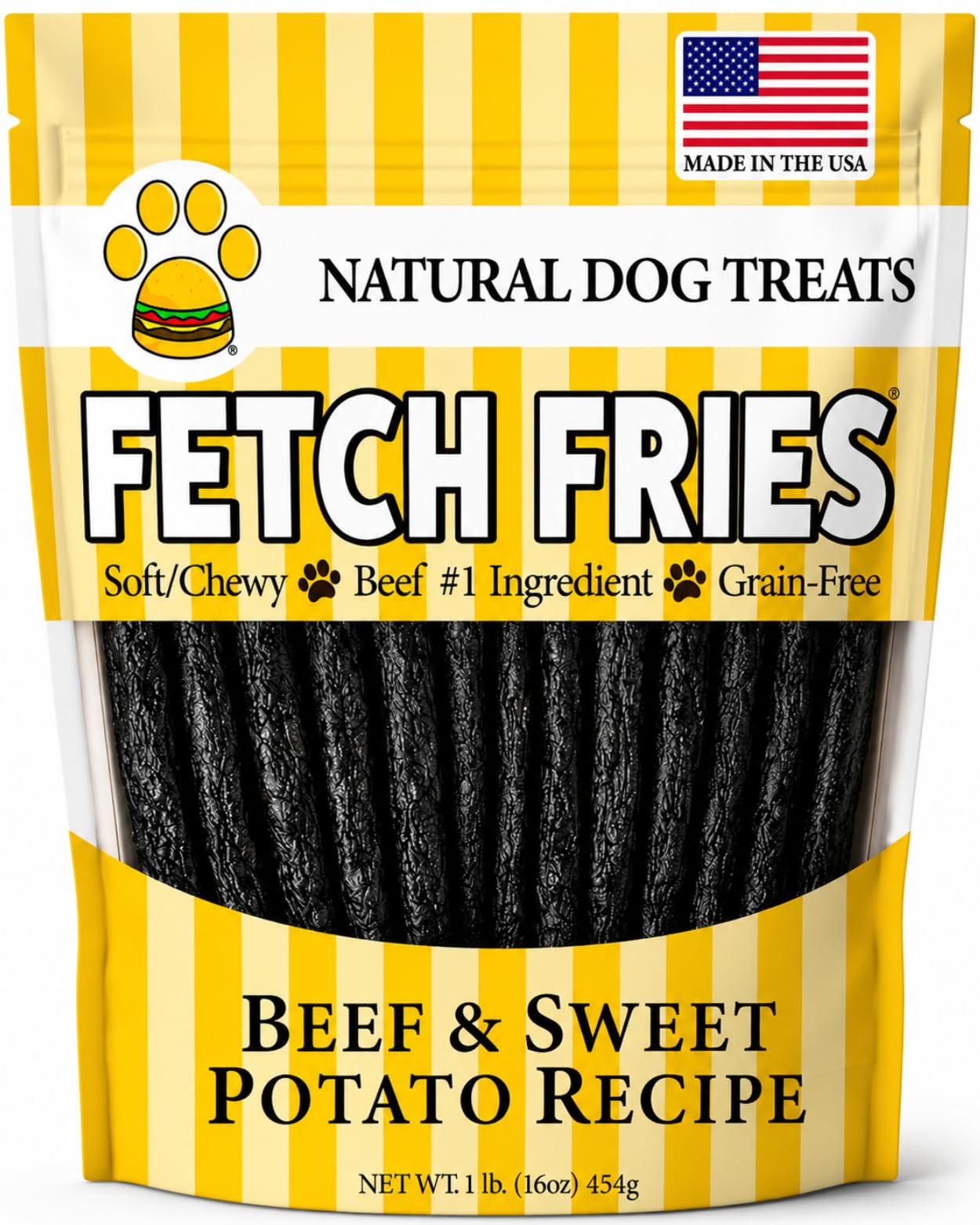 Chicken and Sweet Potato Dog Treats, Soft Chicken Jerky for Small and Large Breeds, Naturally Healthy, Made in The USA (5 oz)