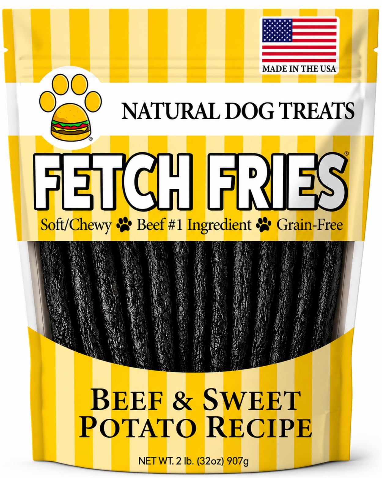 Chicken and Sweet Potato Dog Treats, Soft Chicken Jerky for Small and Large Breeds, Naturally Healthy, Made in The USA (5 oz)