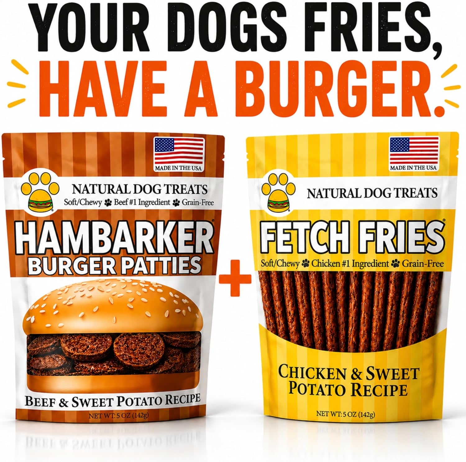 Chicken and Sweet Potato Dog Treats, Soft Chicken Jerky for Small and Large Breeds, Naturally Healthy, Made in The USA (5 oz)