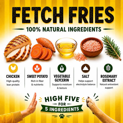 Chicken and Sweet Potato Dog Treats, Soft Chicken Jerky for Small and Large Breeds, Naturally Healthy, Made in The USA (5 oz)