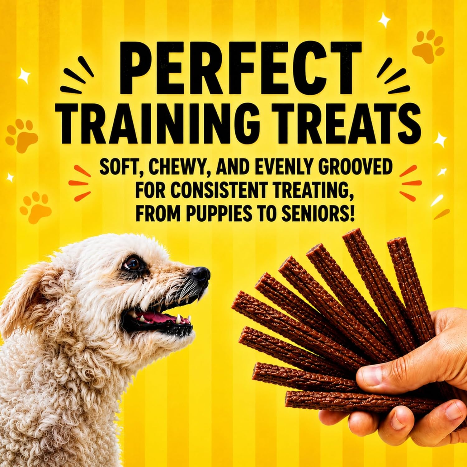 Chicken and Sweet Potato Dog Treats, Soft Chicken Jerky for Small and Large Breeds, Naturally Healthy, Made in The USA (5 oz)